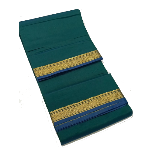 Buy Green Pure Crepe Silk Embroidery Che Nar Border Saree With Blouse For  Women by The Whole Nine Yards Online at Aza Fashions.